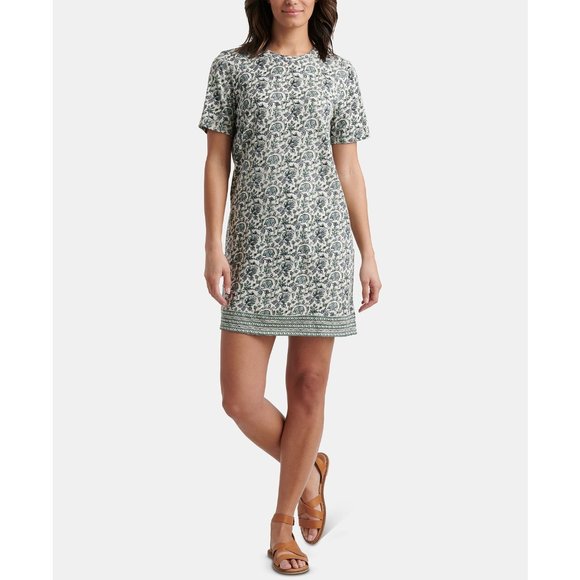 NWT Lucky Brand Woodblock Print T-Shirt Dress, M - Picture 1 of 1